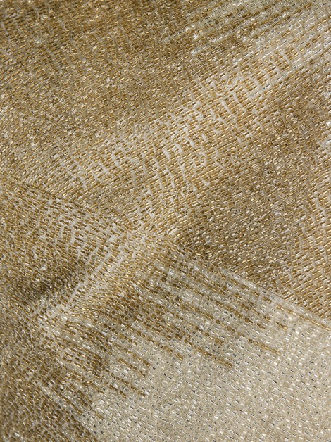 Vestido de Festa Mabel Magalhães Miçangas Dourado