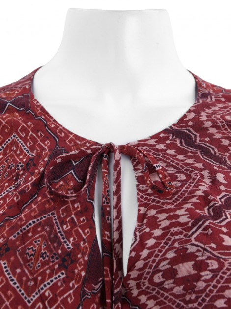 Blusa K&T Vermelha Estampada