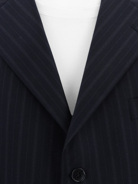 Blazer Ermenegildo Zegna Listras Azul Escuro