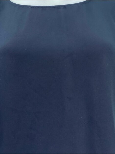 Blusa Ann Taylor Tecido Azul Marinho