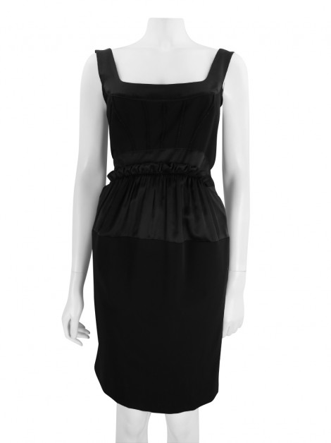 Vestido Philosophy Drapeado Preto