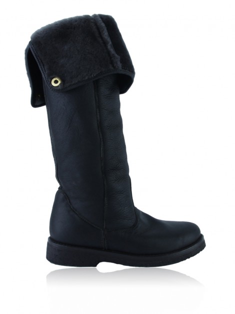 Bota Loro Piana Couro Marrom Infanto Juvenil