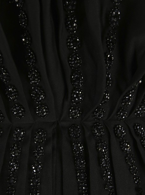 Vestido de Festa Yves Saint Laurent Edition Soir Seda Cristal Preto