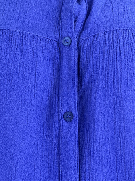 Blusa Sacada Tecido Azul