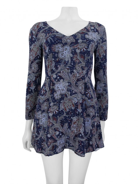 Vestido MNG Estampa Orgânica Multicolor