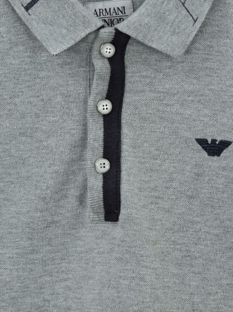 Blusa Armani Junior Malha Cinza Infantil
