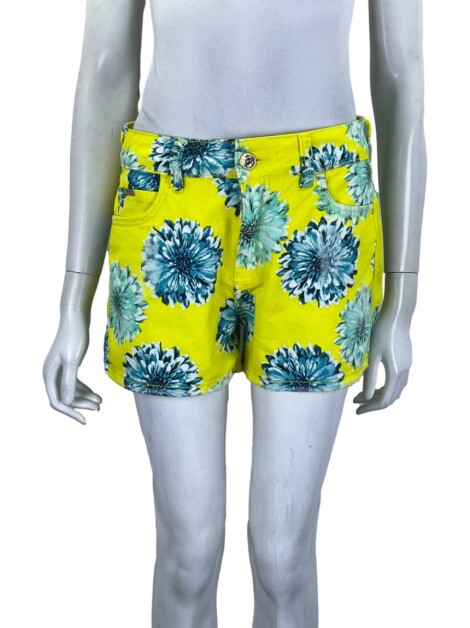 Short Colcci Jeans Amarelo Estampado