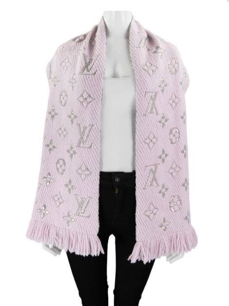 Cachecol Louis Vuitton Logomania Shine Rosa - GWF271 Original