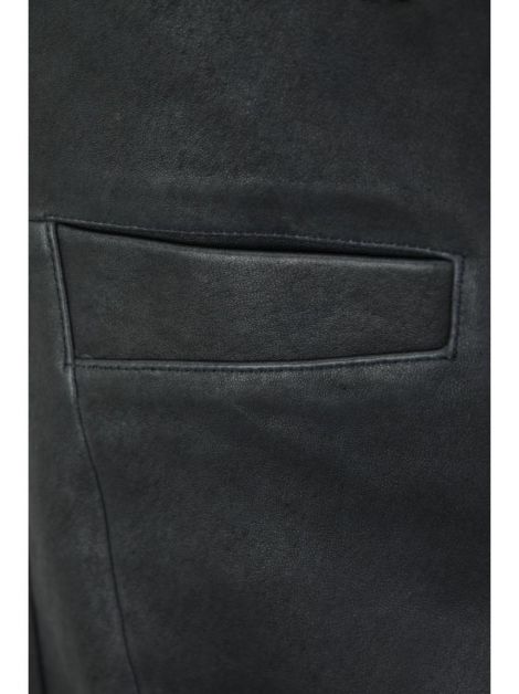 Calça Balmain Couro Cinza