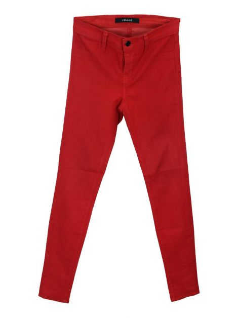 Calça J Brand Skinny Jeans Vermelha