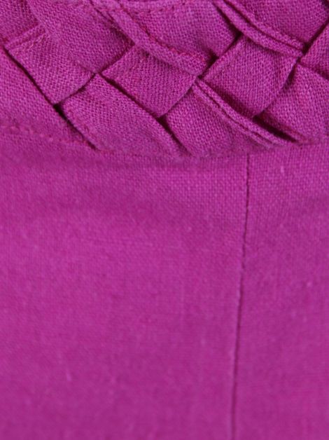 Calça Luiza Botto Pantacourt Toque de Linho Fucsia