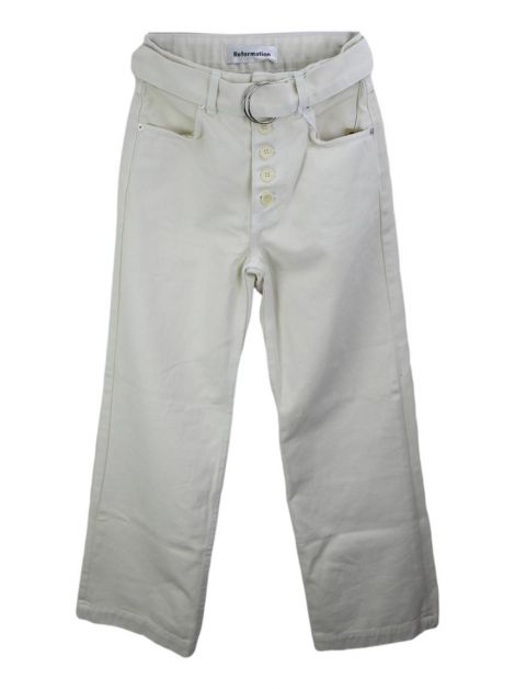 Calça Reformation Madison Off White