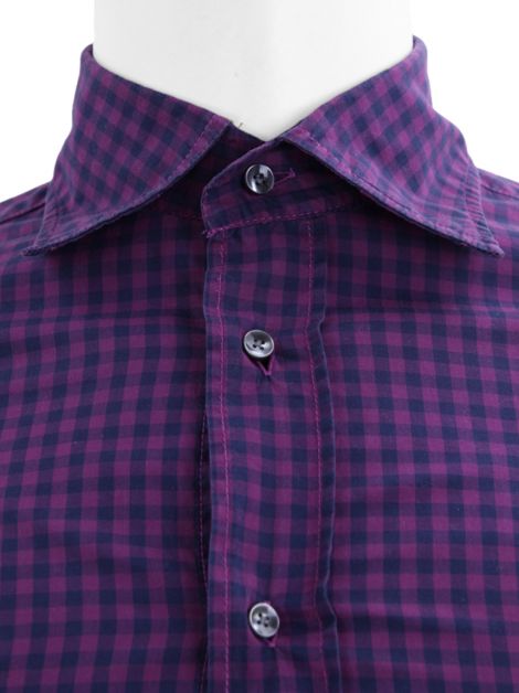 Camisa 0039 Italy Tecido Xadrez Bicolor