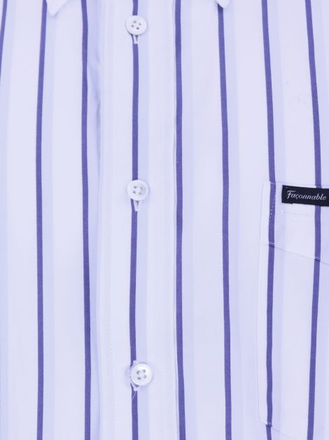 Camisa Façonnable Classique Algodão Listrada Masculina