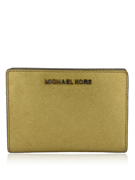 Carteira Michael Kors Couro Dourado Original - AEVV4 | Etiqueta Única