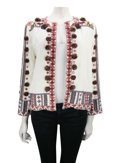 Casaco Zara Bordado Étnico EGH471 Original Etiqueta Única