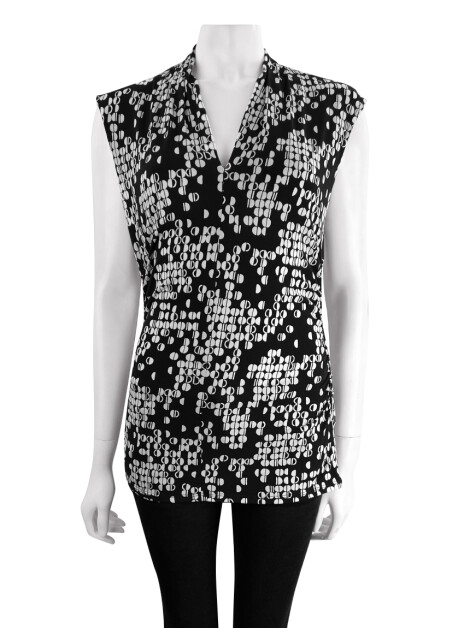 Blusa Vince Camuto Estampada Preta