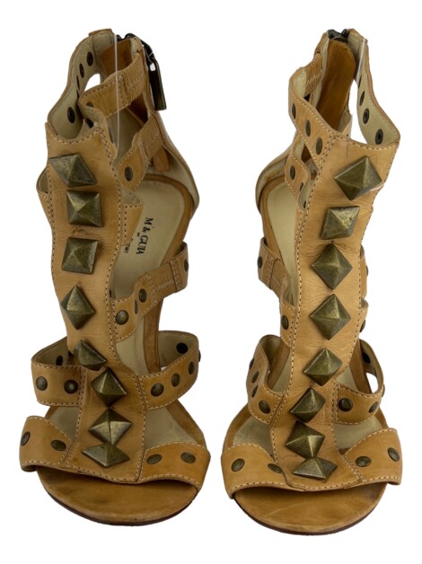 Sandália M & Guia por Alexandre Birman Couro Caramelo
