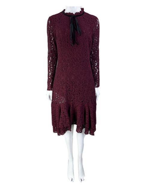 Vestido Forum Rendado Vinho