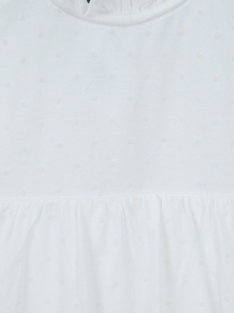 Vestido Petit Bateau Bolinhas Branco Infantil