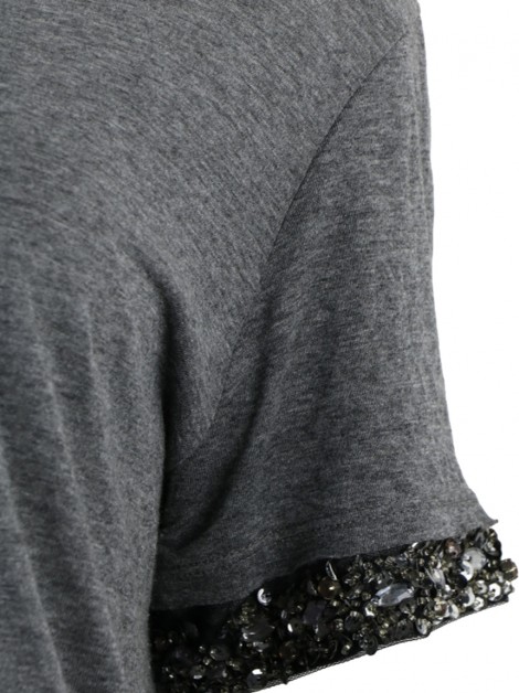 Blusa Le Lis Blanc Tecido Cinza
