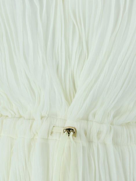 Vestido Le Noah Franzido Off-White