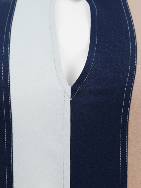 Vestido Derek Lam Seda Bicolor