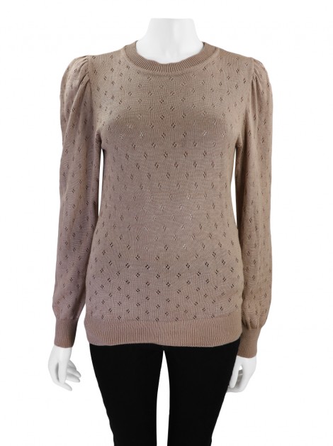 Blusa Lethicia Bronstein Tricot Bege