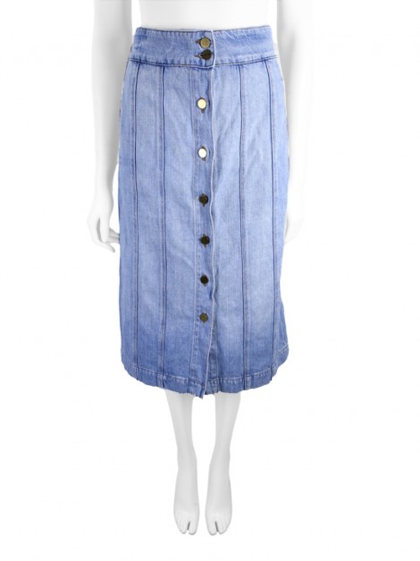 Saia FRAME Denim Midi Azul