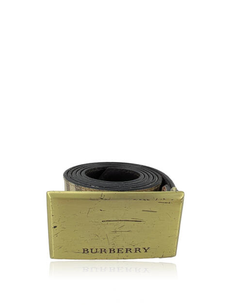 Burberry george clearance house check belt