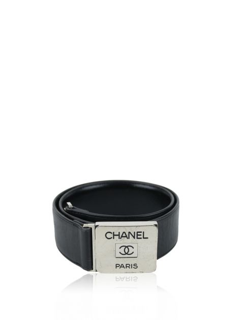 Cinto Chanel CC Buckle Vintage Preto