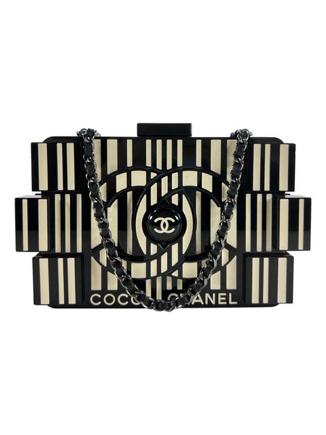 Clutch Chanel Plexiglass Boy Brick Lego Chain Barcode - CTPM16