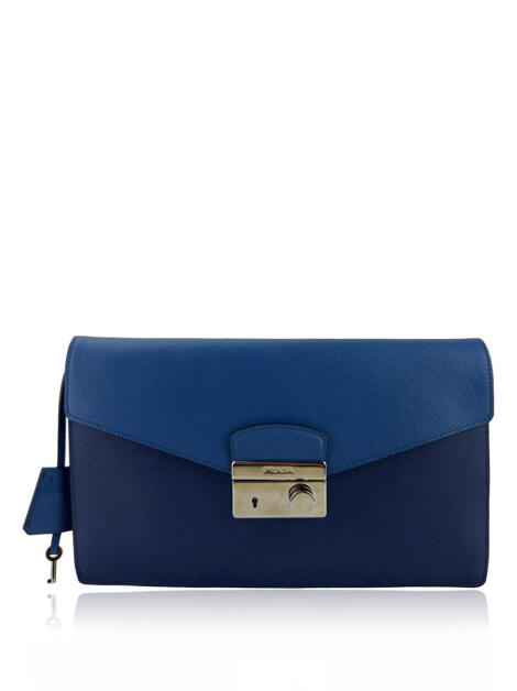 Prada Blue Saffiano Verinic Crossbody Bag