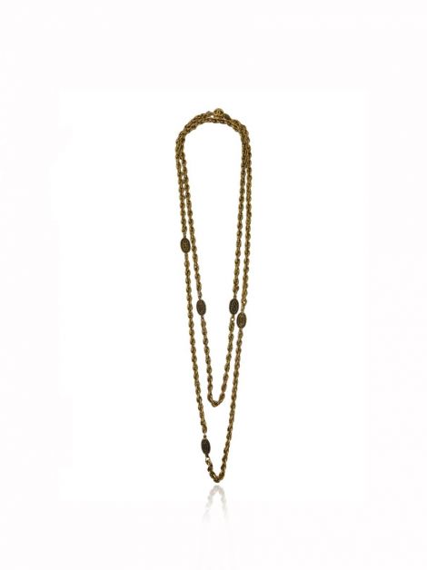 Colar Chanel Chain CC Dourado
