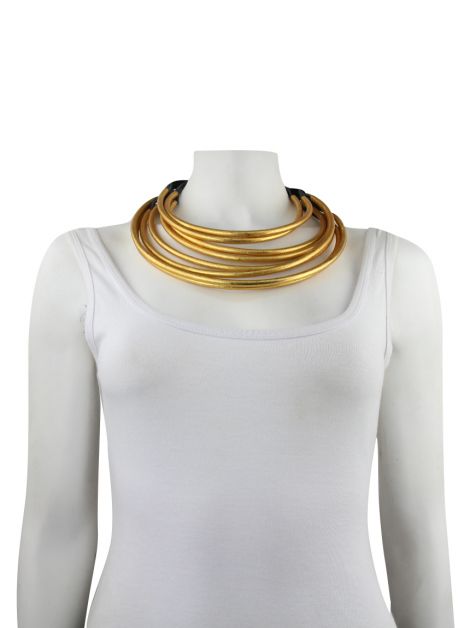 Colar Moniés 21 Tiras Dourado