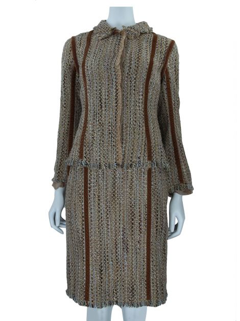 Conjunto Alberta Ferretti Tweed Colorido