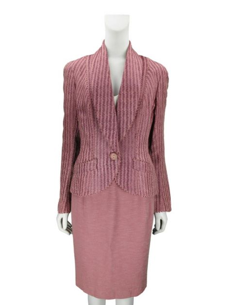 Conjunto John Galliano Texturizado Rosa