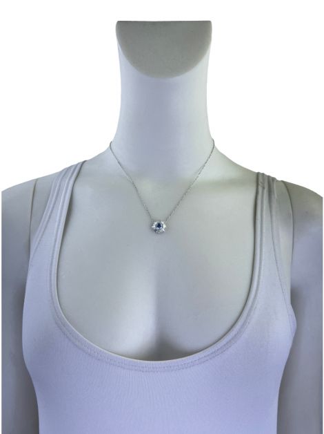 Conjunto Swarovski Flores Azul