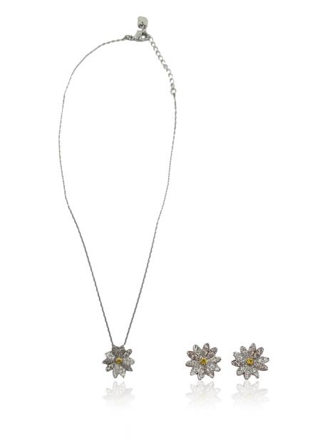 Conjunto Swarovski Girassol Prata