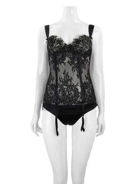 Corselet Fruit De La Passion Renda Bojo Preto