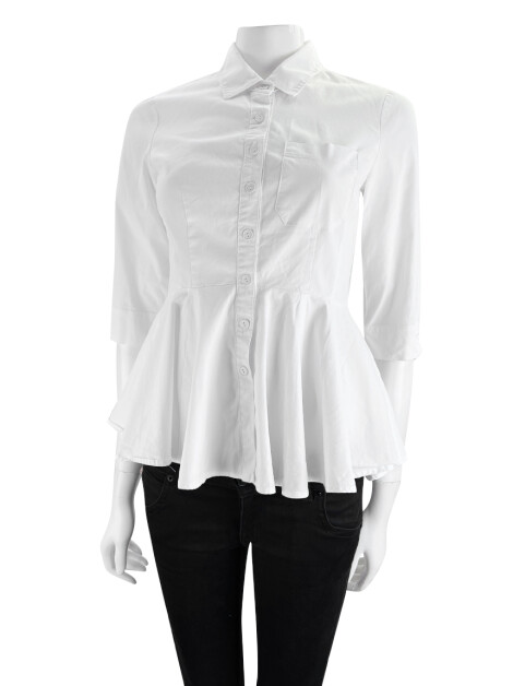 Camisa Nanette Lepore Babados Branca
