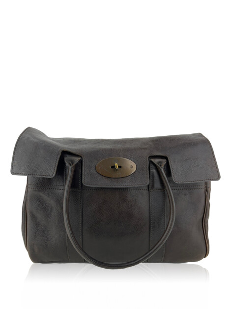 Bolsa com Alça Mulberry Bayswater Couro Marrom
