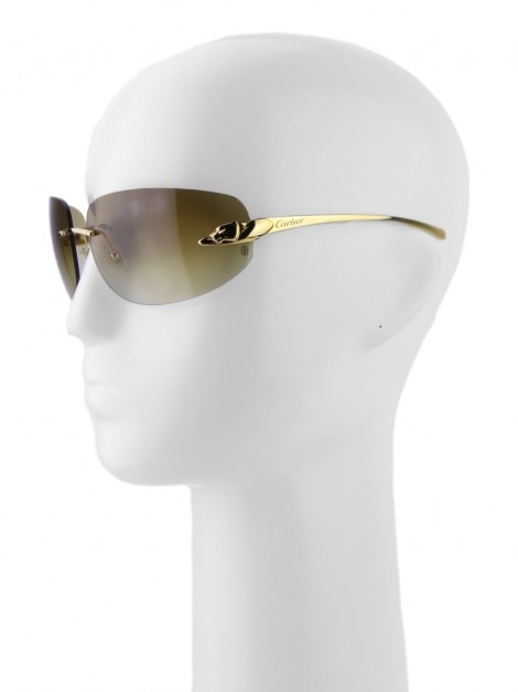 Óculos Cartier Panthere De Dourado