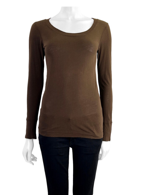 Blusa Vince. Tecido Marrom
