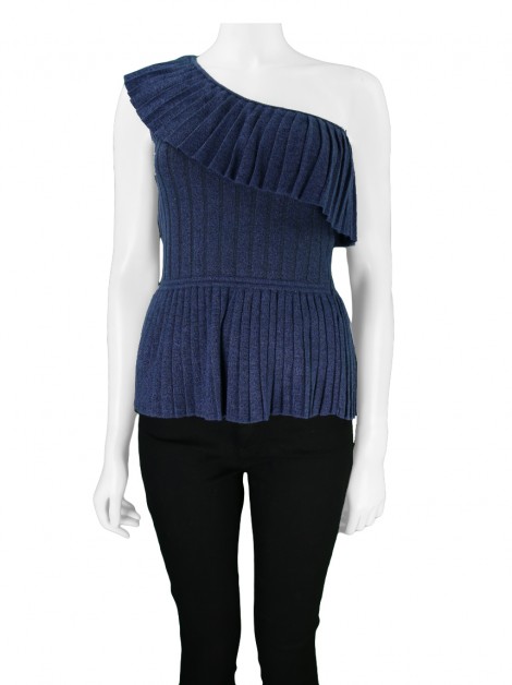 Blusa Renata Campos Tricot Azul