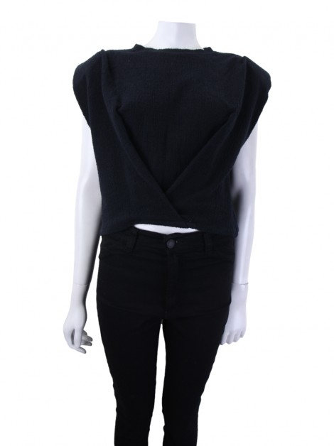 Blusa Teti Gio Texturizada Preta