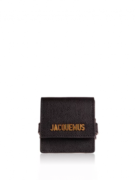 Clutch Jacquemus Le Sac Bracelet Couro Preta