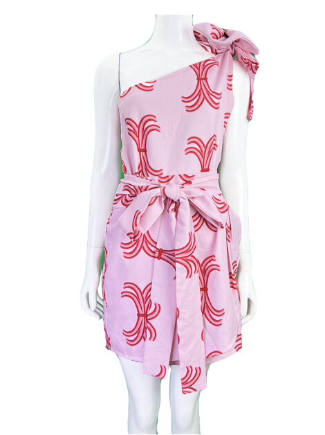 Vestido Carol Kucher Geometric Rosa