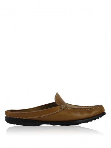 Mule Tod's Couro Caramelo Masculino