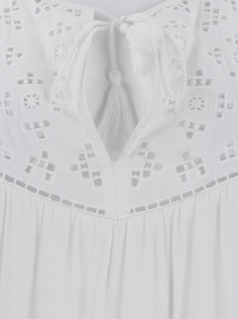 Vestido Joie Chayna Cutwork Off-White